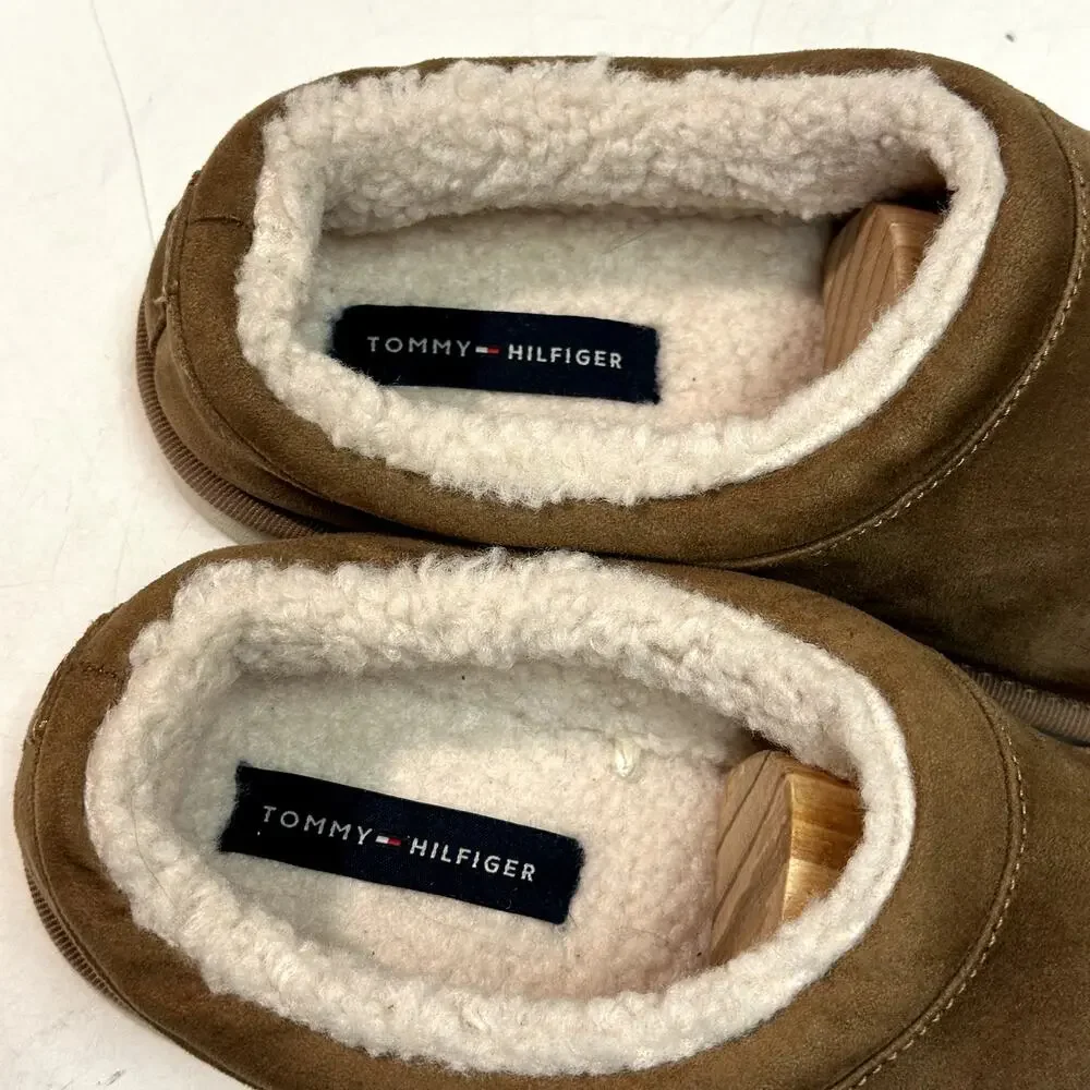 WORN ONCE Tommy Hilfiger Men's Welly Slipper Faux Suede Shearling Lined 9